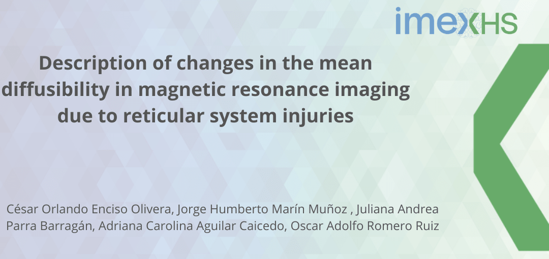Description of changes in the mean diffusibility in magnetic resonance imaging due to reticular system injuries